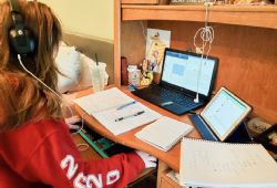 Students Transition to Full-Time E-Schooling
